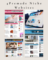 4 Premade Niche Websites – Infertility Blog, Credit Repair, Work from Home, Make