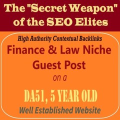 Premium SEO Guest Post on my DA40+ Finance & Law Blog with Dofollow backlink
