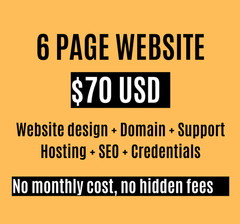 6 Pages Website Web Design Personal or Business