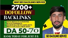 I Will Create 2700 DA 50+ DoFollow backlinks