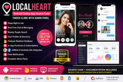 LocalHeart – Dating Native Android App | Java, Firebase + Admin Panel