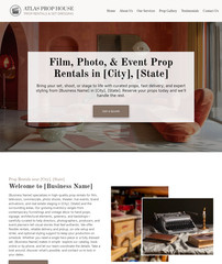 Prop Rentals Customized Business Website *SEE FULL DESCRIPTION*