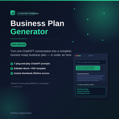 ChatGPT Business Plan Generator 2026 | AI Startup Plan + Marketing Strategy