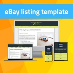 HTML eBay Template RESPONSIVE MODERN – Green