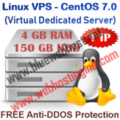 Linux VPS – CentOS 7.0 (Virtual Dedicated Server) 4GB RAM + 150GB HDD
