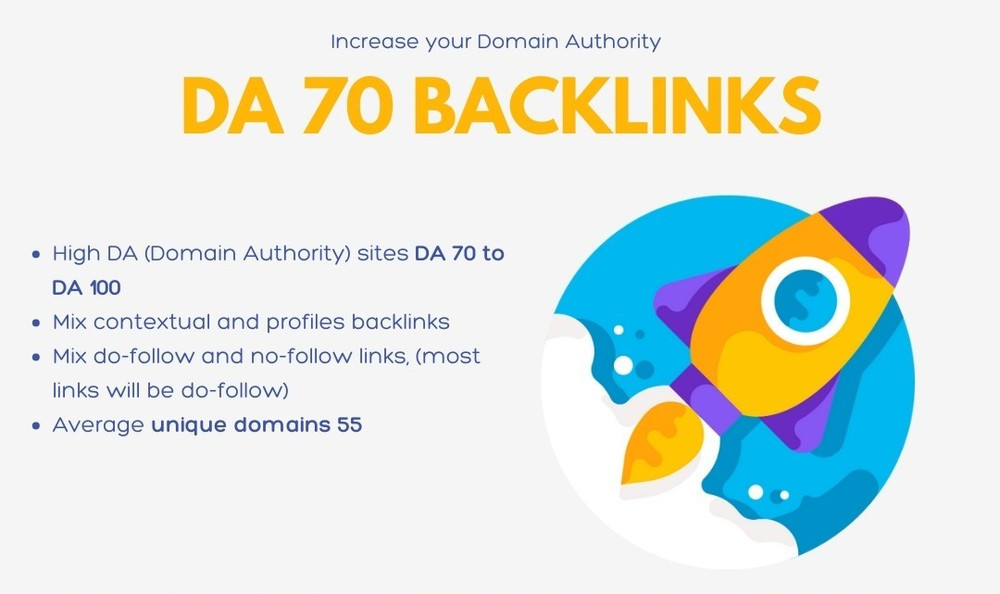 High Domain-Authority Do-follow backlinks (DA 50 to DA 100) – 100 Backlinks
