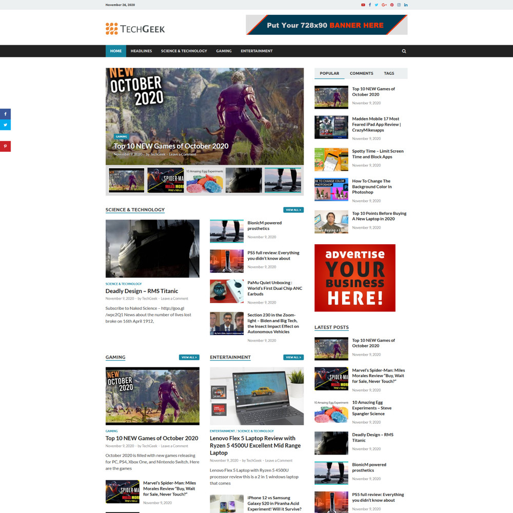 Fully Automated Tech Video Website