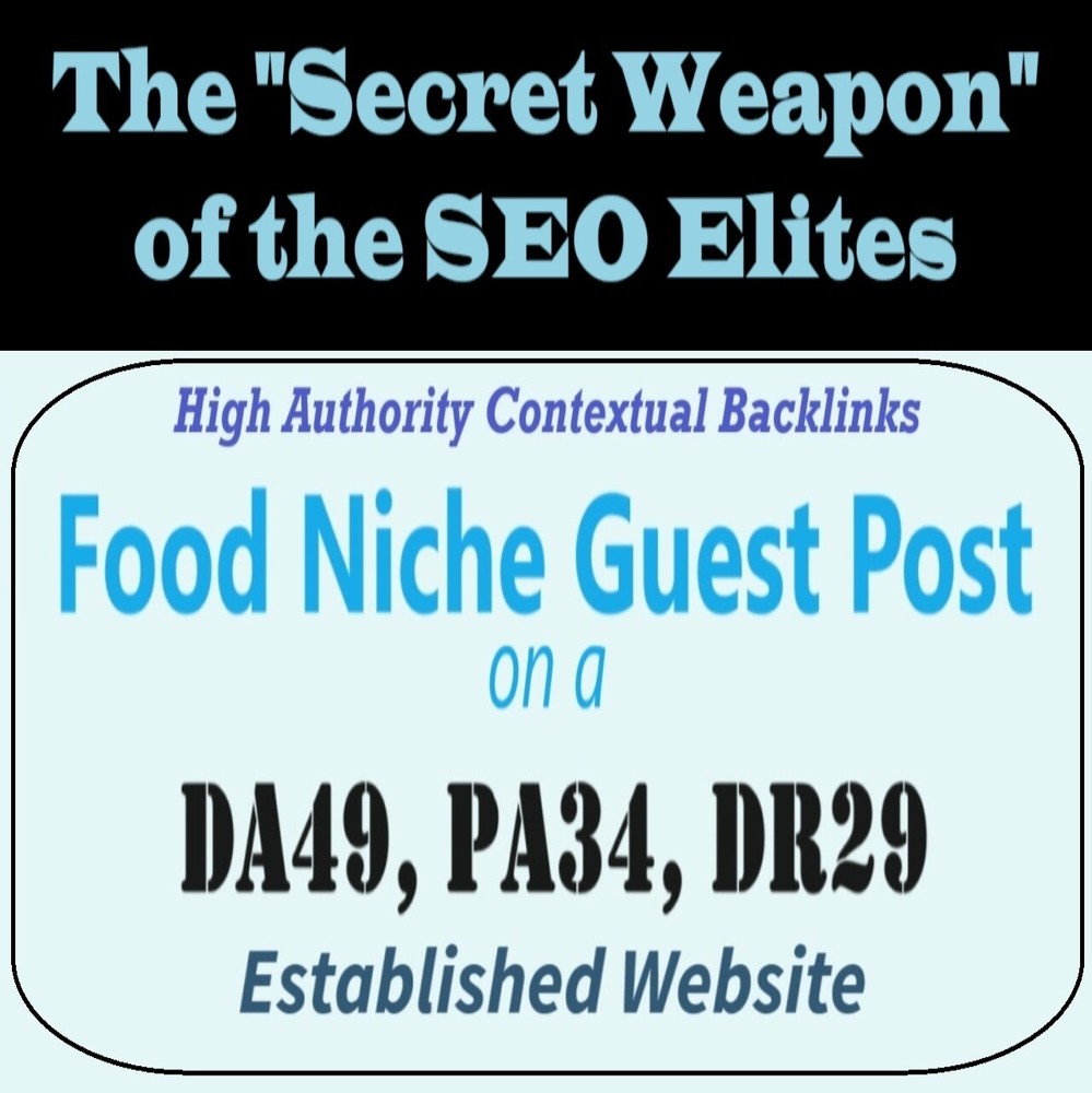 Premium SEO Guest Post on my DA40+ Food Blog with Dofollow backlink