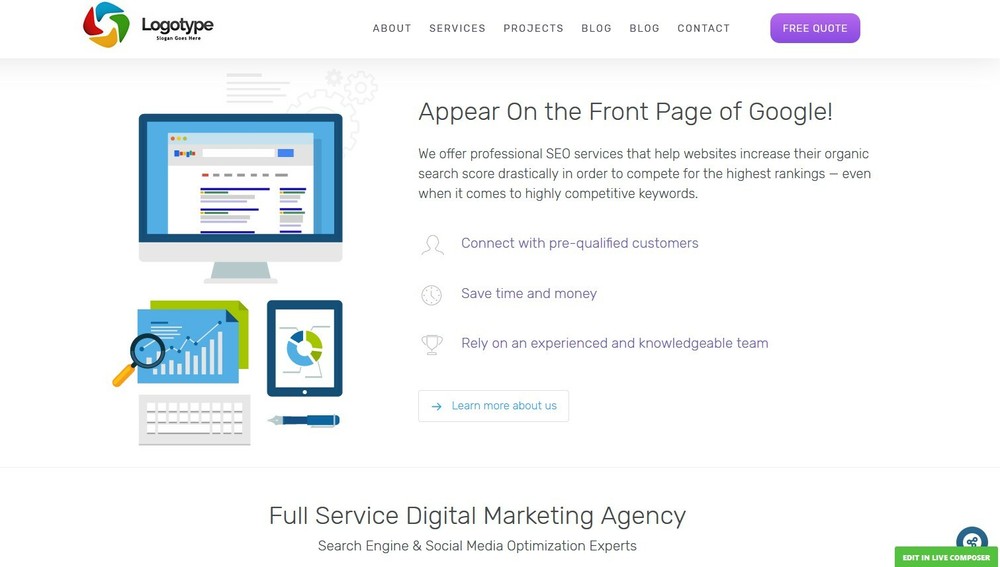 SEO & Digital Marketing Website – Free Install + Hosting