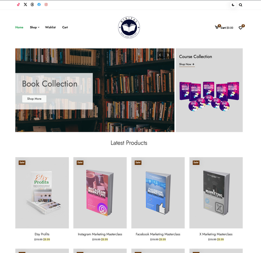 🥇 New Established eBook Store Website for Sale – Ready-to-Run Passive Business