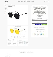 Sunglasses Store, DropShipping Affiliate Website, Free Hosting + Products