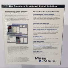 Intelliquis Mass e-Mailer Software Rare Vintage Windows 95/98, NT/2000 NEW NOS