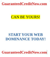 GuaranteedCreditNow.com Domain Name – Premium.com Domain. One Owner 20+ Yrs