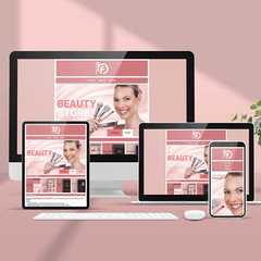 Minimalist eBay HTML Listing Template | Feminine Skincare & Cosmetics | Light