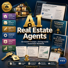 AI For Real Estate Agents | 110 ChatGPT Prompts + 50 Page Guide + Automation