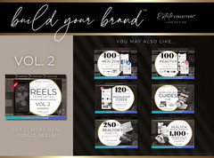 21 Real Estate Marketing Reels. VOL. 1 – Canva Video Templates (Brown / Black)