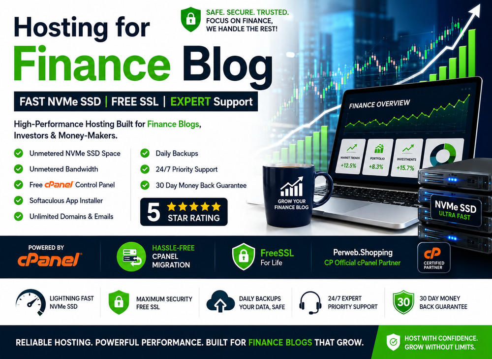 Hosting for Finance Blog – 💰 Lightning-Fast SSD + Free SSL | Only $14.99/Year!