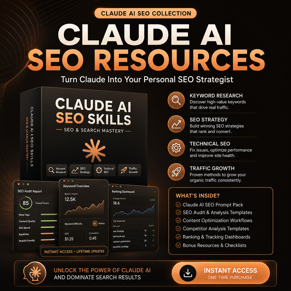 Claude SEO Skills Bundle | AI Seo Prompts, Search Marketing Toolkit, Keyword