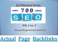 Manually 700 PR2 PR7 ( DA20+ ) blog comments links on ACTUAL PAGE . SEO