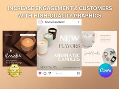 110 Candle Editable Templates for Social Media (Download)