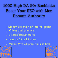 1000 Moz High Domain Authority DA 50+ Backlinks
