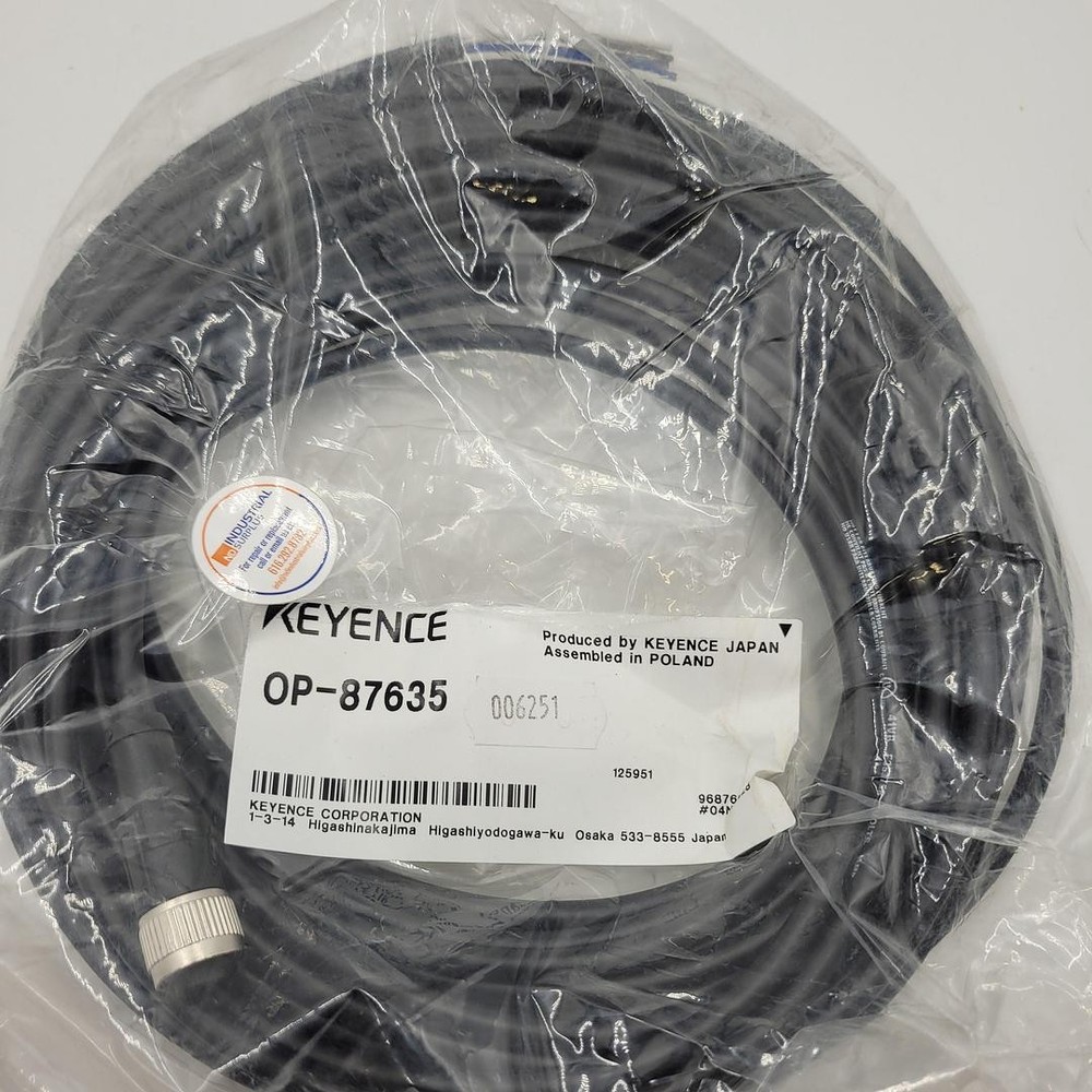 KEYENCE OP-87635 Connector Cable M12 Straight 10 meters *NEW in OEM packaging*
