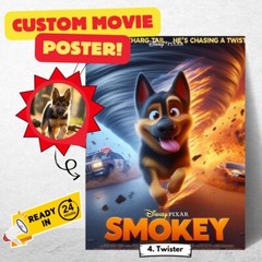Custom Pixar Movie Poster- Personalized Digital Artwork