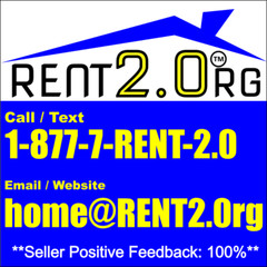 Rent2.Org Aged Premium Domain- New/not used, Vanity Phone/Text # 877-7-RENT-2.0