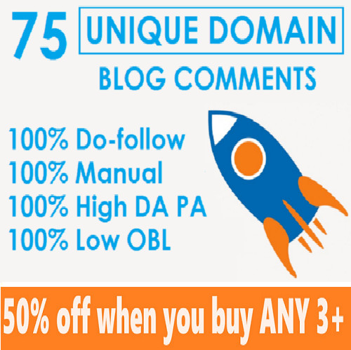 75 Manual Unique Domain Dofollow Blog Comments from High DA, PA & LOW OBL Pages
