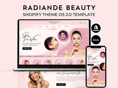 Radiance Beauty Shopify Theme, Skincare Cosmetics Store, Makeup Website Template