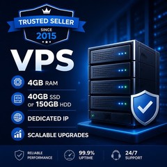 SSD VPS Server – Linux/Windows Hosting | High Speed Instant Setup | 1 Month Plan