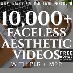 10,000+ Aesthetic Faceless Video Reels & Photos – Digital Bundle for Resale!