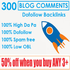 300 LOW OBL Blog Comments Dofollow Backlinks On High DA PA