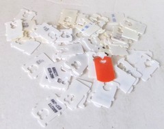 Plastic Bread Tabs Clips Tags Tater Tabs Bag of 50 Crafts W/Rare Orange Tab