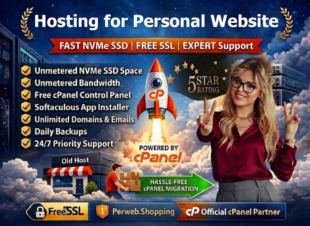 Hosting for Personal Website – 🌟 Fast SSD | Free SSL | 24/7 Help | $14.99/Year!