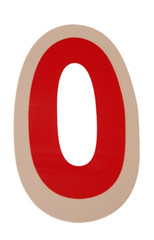 CAR DEALER NEW WINDOW ADVERTISE DIE CUT NUMBERS STICKERS in RED/WHITE