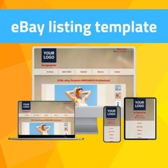 eBay Template RESPONSIVE Professional – red – no coding required