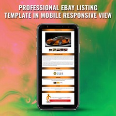 eBay Mobile Responsive Listing Templates Auction Gallery Html for Automobiles