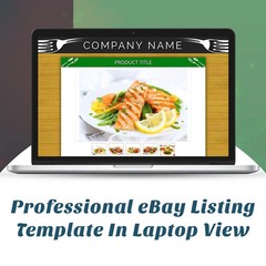 Mobile Responsive eBay Listing Template Auction Gallery Html for Food