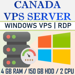 Windows VPS Server / RDP Server / VPS Hosting – 4GB RAM + 150GB HDD USA