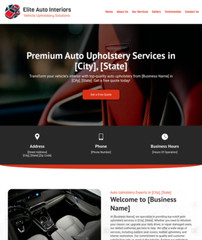 Auto Upholstery Customized Business Website *SEE FULL DESCRIPTION*