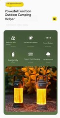 MUDISON Outdoor Firefly Light Long Battery Life LED Tent Camping Lamp