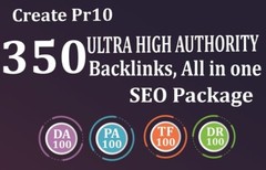 350 ULTRA HIGH AUTHORITY DA30 to DA90 All-in-1 SEO Backlinks Package