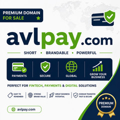 avlpay.com Premium Domain | FinTech Payment Brand Name Short & Catchy