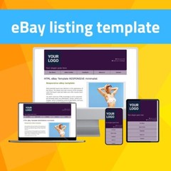 eBay Template RESPONSIVE minimalist – ebay auction template – no html required
