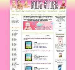New Baby Store Shop Online Business Website For Sale. Amazon+Google Adsense
