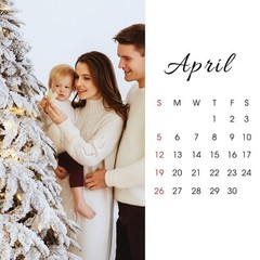 Canva 2026 Calendar Template Editable, Minimal Calendar Mockup, Printable Desk